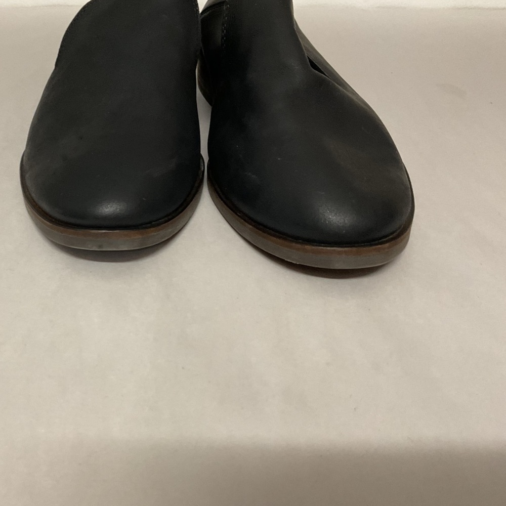 Lucky Brand Cahill Collapsible Heel Black Leather Flat Loafer Slip On Size 7 - Picture 5 of 9